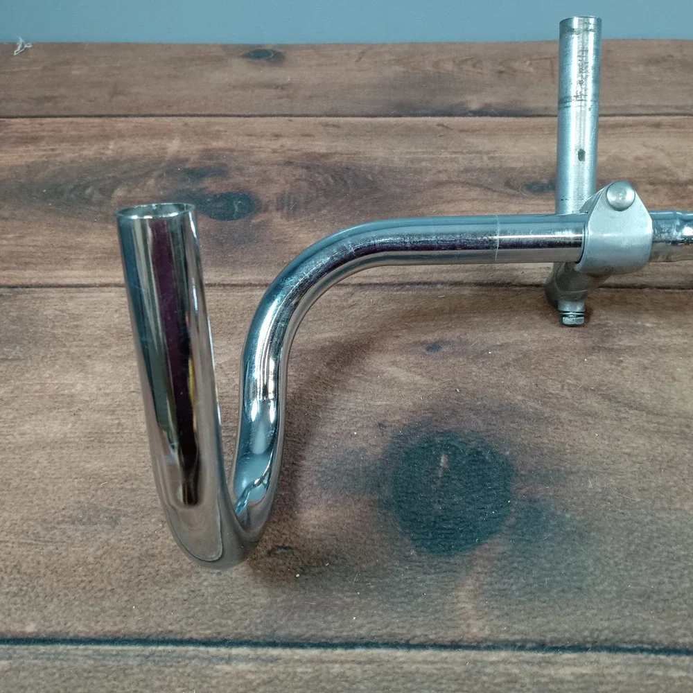 Vintage PIVO Bicycle Handlebars Silver Chrome Road Bike Racing Stems